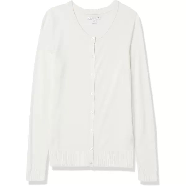 Amazon Essentials Womens Lightweight Crewneck Cardigan Sweater Available in Plus SizeIvory