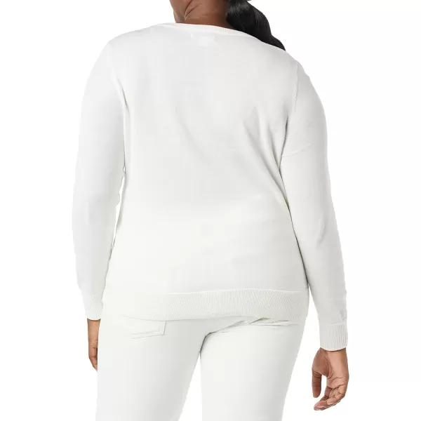 Amazon Essentials Womens Lightweight Crewneck Cardigan Sweater Available in Plus SizeIvory