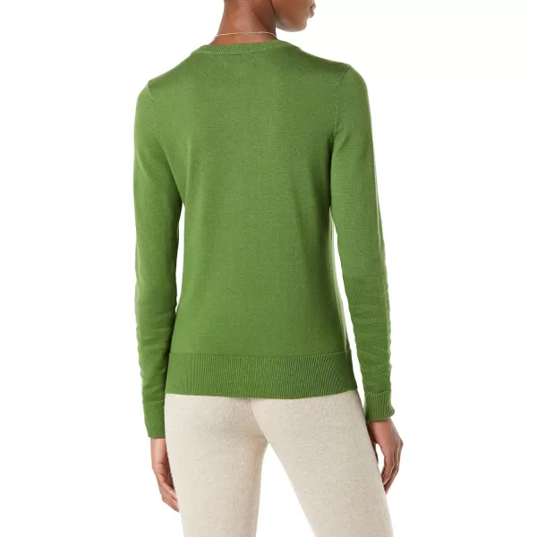 Amazon Essentials Womens Lightweight Crewneck Cardigan Sweater Available in Plus SizeLight Jade Green