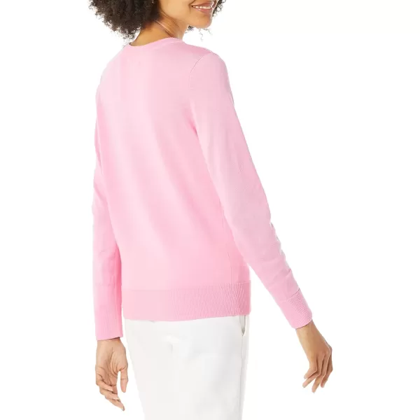 Amazon Essentials Womens Lightweight Crewneck Cardigan Sweater Available in Plus SizePink