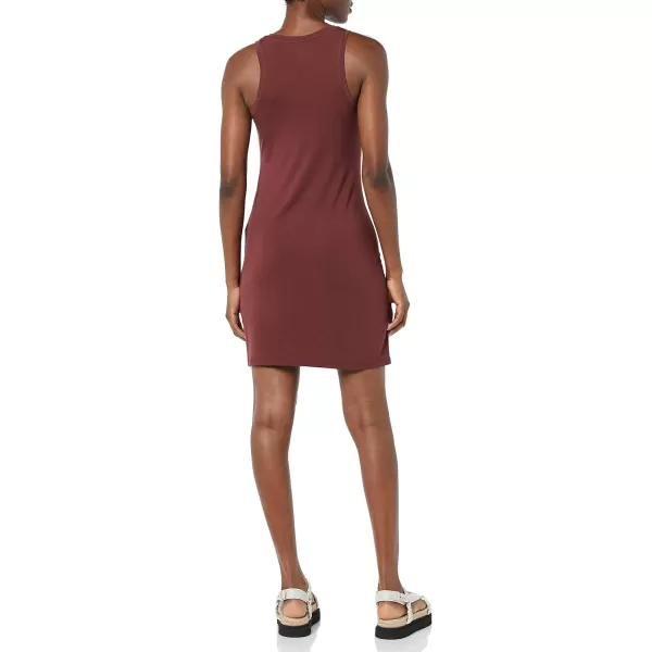 Amazon Essentials Womens Lightweight Jersey SlimFit Tank Mini Dress Previously Daily RitualRich Chestnut Brown