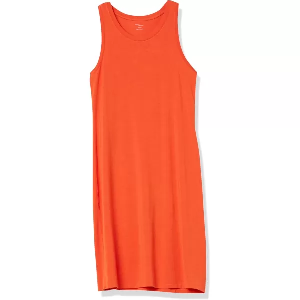 Amazon Essentials Womens Lightweight Jersey SlimFit Tank Mini Dress Previously Daily RitualRust Orange