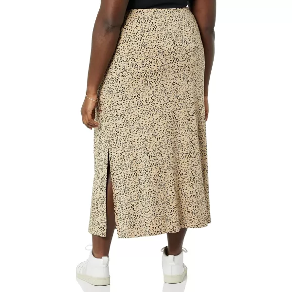 Amazon Essentials Womens Lightweight Knit Maxi SkirtCamel Animal Print