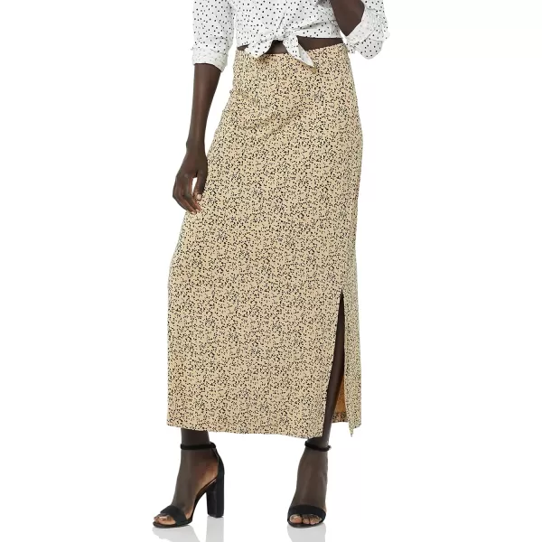 Amazon Essentials Womens Lightweight Knit Maxi SkirtCamel Animal Print