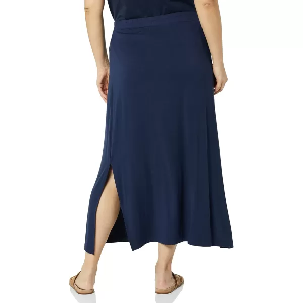 Amazon Essentials Womens Lightweight Knit Maxi SkirtNavy