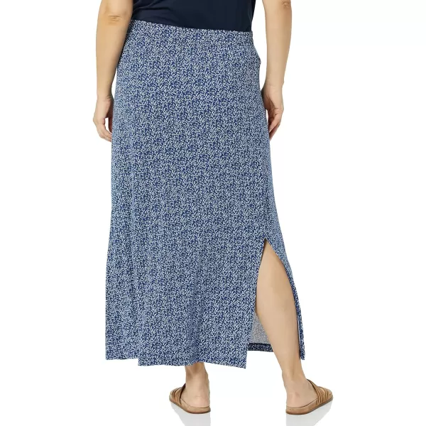 Amazon Essentials Womens Lightweight Knit Maxi SkirtNavy Dots