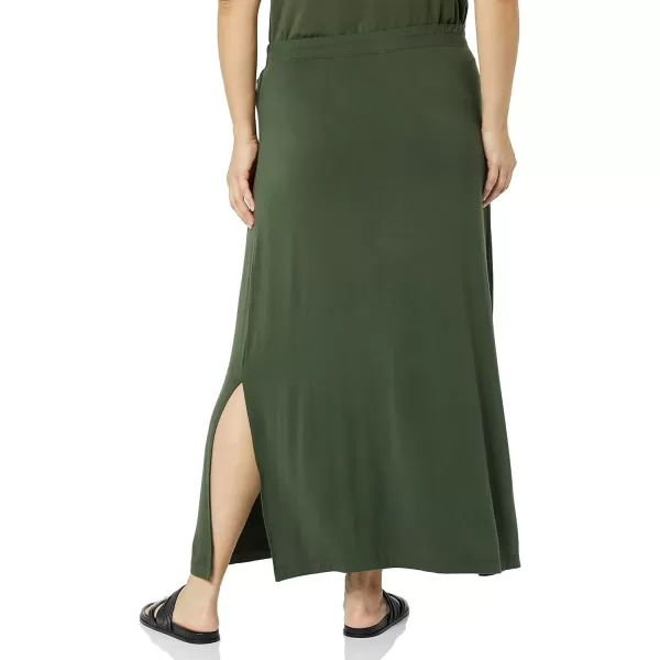 Amazon Essentials Womens Lightweight Knit Maxi SkirtOlive