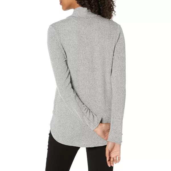 Amazon Essentials Womens Lightweight Long Sleeve Wrap HighLow Knit Top Grey SmallAmazon Essentials Womens Lightweight Long Sleeve Wrap HighLow Knit Top Grey Small