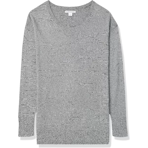 Amazon Essentials Womens Lightweight LongSleeve Crew Neck Tunic Sweater Available in Plus SizeCharcoal Marl