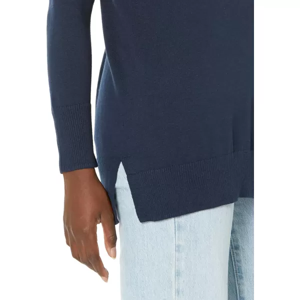 Amazon Essentials Womens Lightweight LongSleeve Crew Neck Tunic Sweater Available in Plus SizeNavy