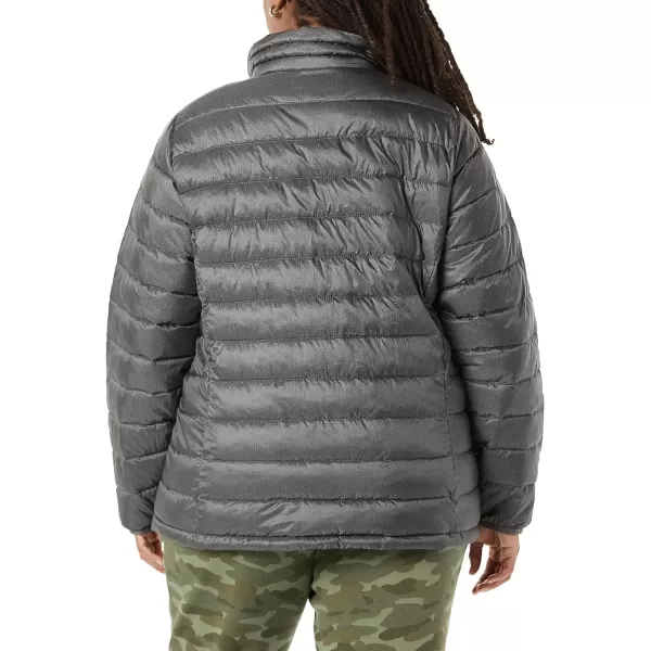 Amazon Essentials Womens Lightweight LongSleeve WaterResistant Puffer Jacket Available in Plus SizeCharcoal Heather