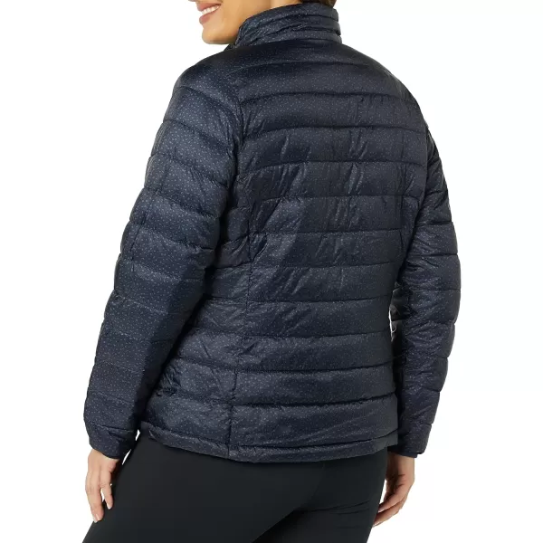 Amazon Essentials Womens Lightweight LongSleeve WaterResistant Puffer Jacket Available in Plus SizeNavyBlack Cheetah