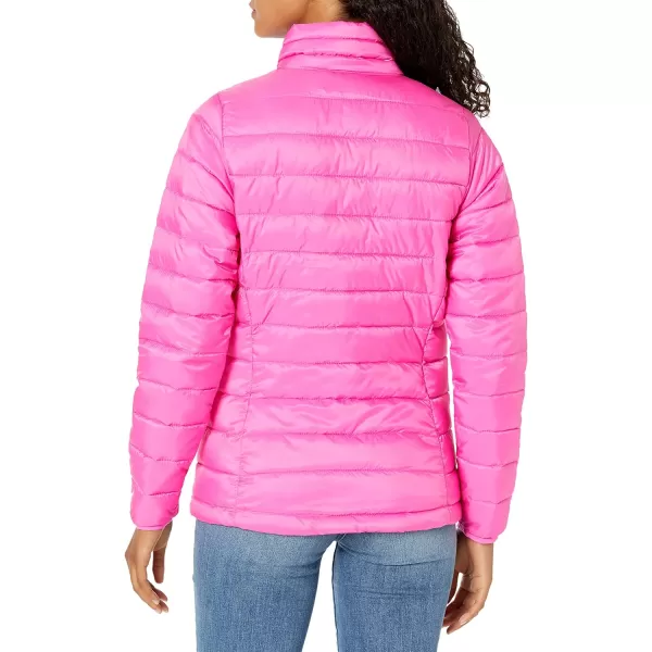 Amazon Essentials Womens Lightweight LongSleeve WaterResistant Puffer Jacket Available in Plus SizeNeon Pink