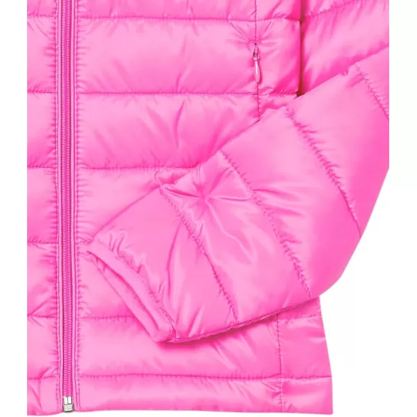 Amazon Essentials Womens Lightweight LongSleeve WaterResistant Puffer Jacket Available in Plus SizeNeon Pink