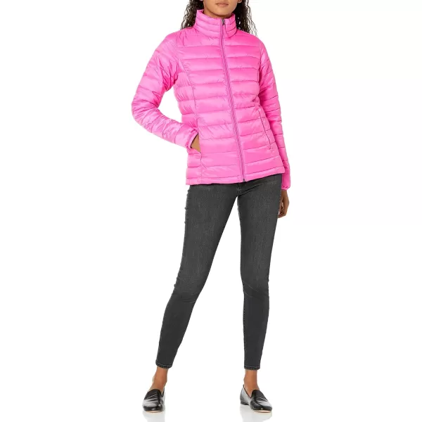 Amazon Essentials Womens Lightweight LongSleeve WaterResistant Puffer Jacket Available in Plus SizeNeon Pink