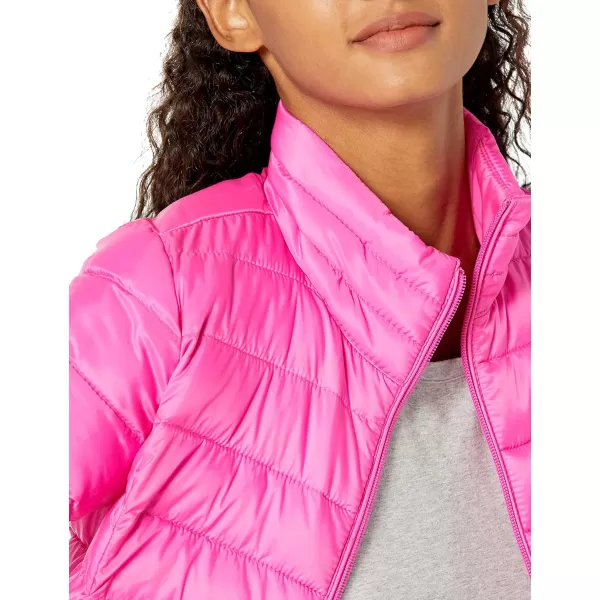 Amazon Essentials Womens Lightweight LongSleeve WaterResistant Puffer Jacket Available in Plus SizeNeon Pink