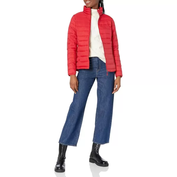 Amazon Essentials Womens Lightweight LongSleeve WaterResistant Puffer Jacket Available in Plus SizeRed