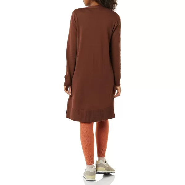 Amazon Essentials Womens Lightweight Longer Length Cardigan Sweater Available in Plus SizeBrown