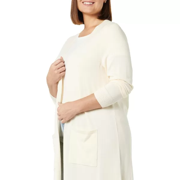 Amazon Essentials Womens Lightweight Longer Length Cardigan Sweater Available in Plus SizeEcru