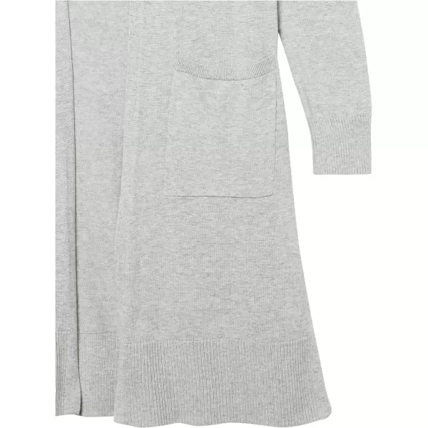 Amazon Essentials Womens Lightweight Longer Length Cardigan Sweater Available in Plus SizeLight Grey Heather