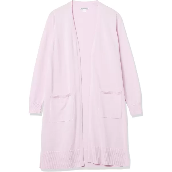 Amazon Essentials Womens Lightweight Longer Length Cardigan Sweater Available in Plus SizeLight Pink