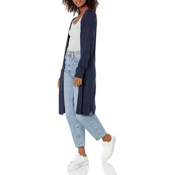 Amazon Essentials Womens Lightweight Longer Length Cardigan Sweater Available in Plus SizeNavy