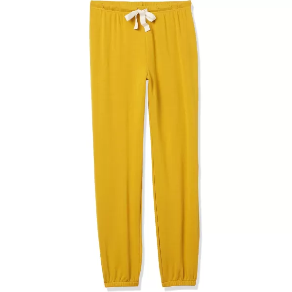 Amazon Essentials Womens Lightweight Lounge Terry Jogger Pajama Pant Available in Plus SizeDark Yellow