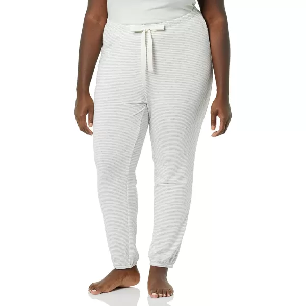 Amazon Essentials Womens Lightweight Lounge Terry Jogger Pajama Pant Available in Plus SizeGrey Heather Stripe