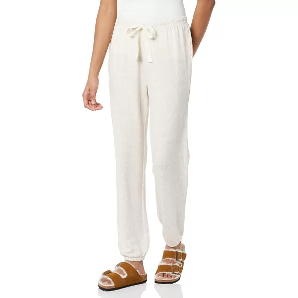 Amazon Essentials Womens Lightweight Lounge Terry Jogger Pajama Pant Available in Plus SizeLight Beige Zebra Stripe