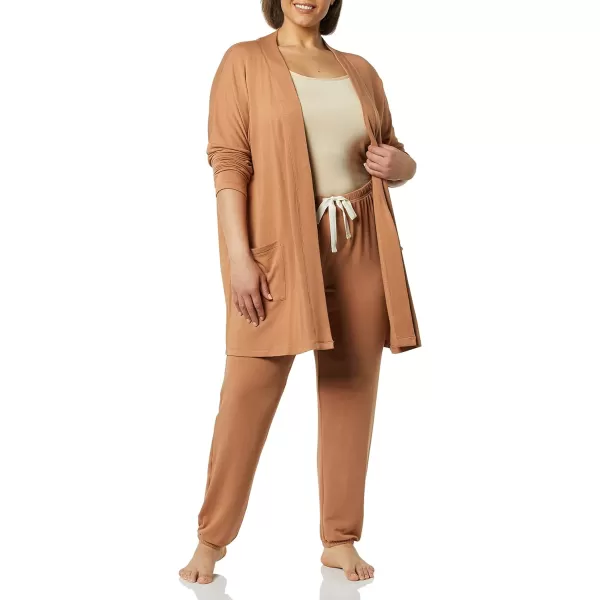 Amazon Essentials Womens Lightweight Lounge Terry Jogger Pajama Pant Available in Plus SizeLight Caramel