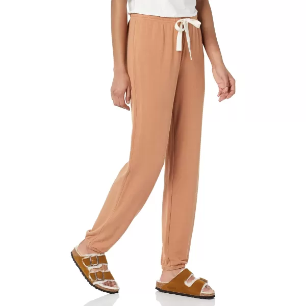 Amazon Essentials Womens Lightweight Lounge Terry Jogger Pajama Pant Available in Plus SizeLight Caramel