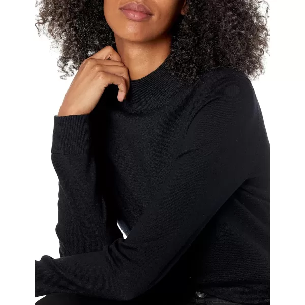 Amazon Essentials Womens Lightweight Mockneck Sweater Available in Plus SizeBlack