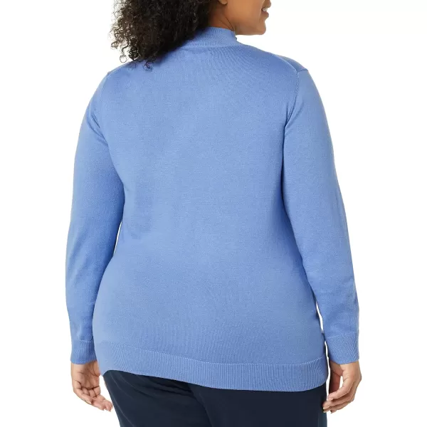 Amazon Essentials Womens Lightweight Mockneck Sweater Available in Plus SizeBlue