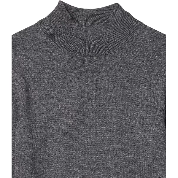 Amazon Essentials Womens Lightweight Mockneck Sweater Available in Plus SizeCharcoal Heather