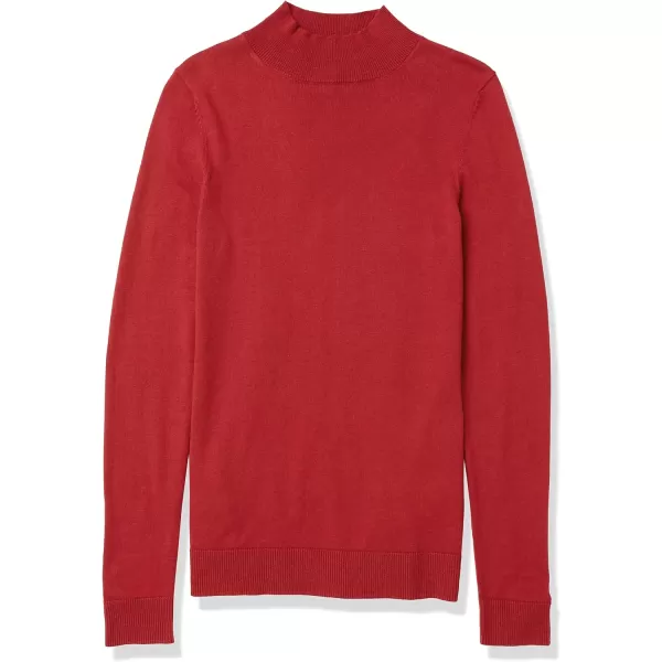 Amazon Essentials Womens Lightweight Mockneck Sweater Available in Plus SizeDark Red