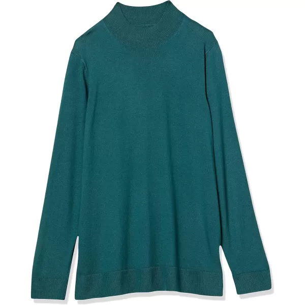 Amazon Essentials Womens Lightweight Mockneck Sweater Available in Plus SizeForest Green