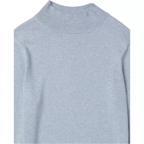 Amazon Essentials Womens Lightweight Mockneck Sweater Available in Plus SizeIndigo Blue Heather