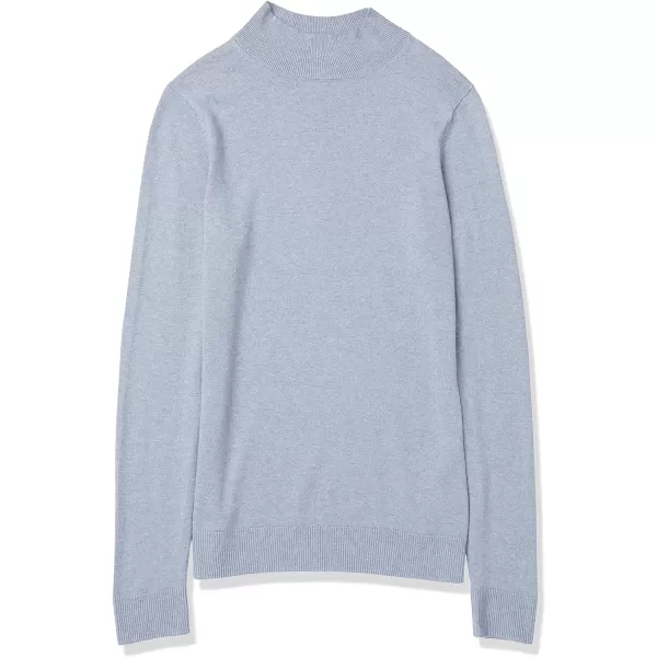 Amazon Essentials Womens Lightweight Mockneck Sweater Available in Plus SizeIndigo Blue Heather