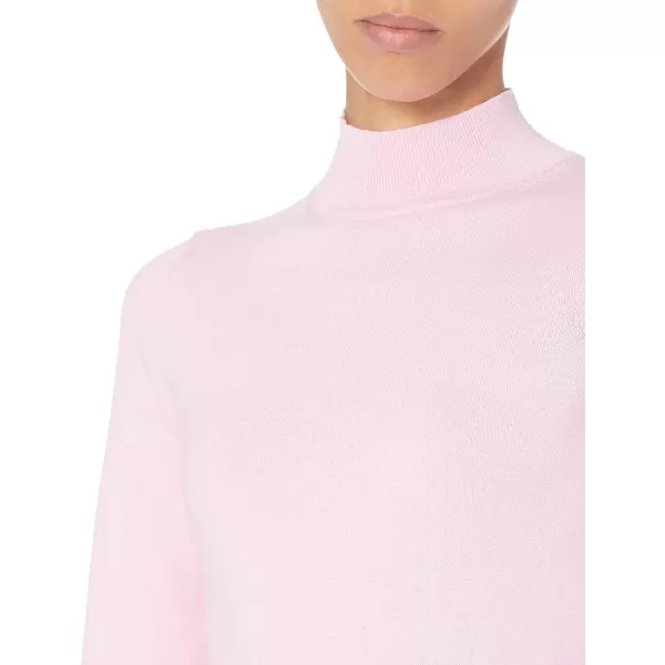 Amazon Essentials Womens Lightweight Mockneck Sweater Available in Plus SizeLight Pink