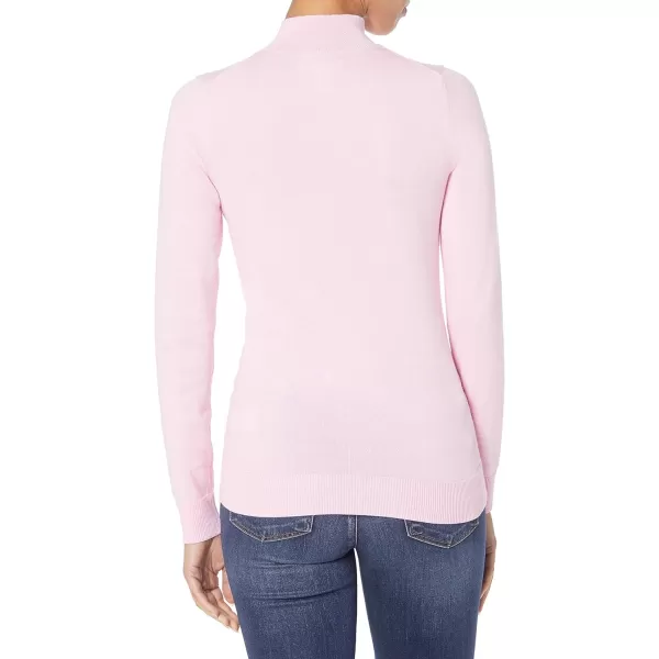 Amazon Essentials Womens Lightweight Mockneck Sweater Available in Plus SizeLight Pink