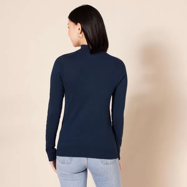 Amazon Essentials Womens Lightweight Mockneck Sweater Available in Plus SizeNavy