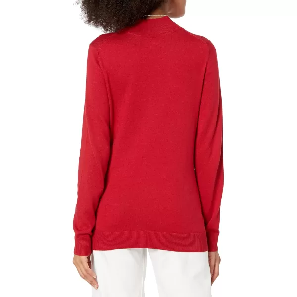 Amazon Essentials Womens Lightweight Mockneck Sweater Available in Plus SizeRed