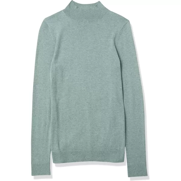 Amazon Essentials Womens Lightweight Mockneck Sweater Available in Plus SizeSage Green Heather