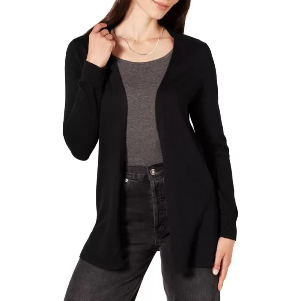 Amazon Essentials Womens Lightweight OpenFront Cardigan Sweater Available in Plus SizeBlack