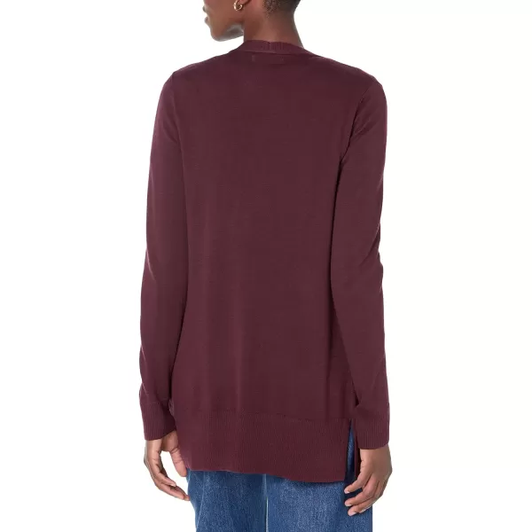 Amazon Essentials Womens Lightweight OpenFront Cardigan Sweater Available in Plus SizeBurgundy