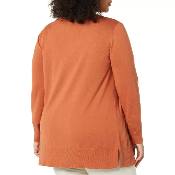 Amazon Essentials Womens Lightweight OpenFront Cardigan Sweater Available in Plus SizeCaramel