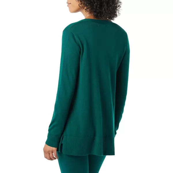 Amazon Essentials Womens Lightweight OpenFront Cardigan Sweater Available in Plus SizeDark Green