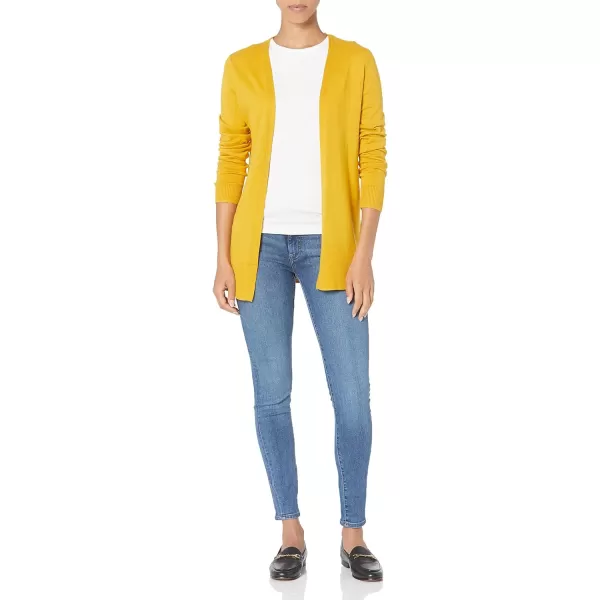 Amazon Essentials Womens Lightweight OpenFront Cardigan Sweater Available in Plus SizeGold