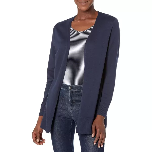 Amazon Essentials Womens Lightweight OpenFront Cardigan Sweater Available in Plus SizeNavy