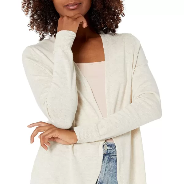 Amazon Essentials Womens Lightweight OpenFront Cardigan Sweater Available in Plus SizeOatmeal Heather